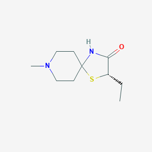 molecular formula C10H18N2OS B022173 (2S)-2-乙基-8-甲基-1-硫杂-4,8-二氮杂螺[4,5]癸-3-酮 CAS No. 503431-81-0