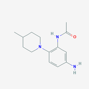 molecular formula C14H21N3O B221784 N-[5-amino-2-(4-methyl-1-piperidinyl)phenyl]acetamide 