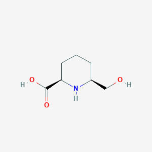 molecular formula C7H13NO3 B221802 2-Piperidinecarboxylicacid,6--,- CAS No. 161431-60-3