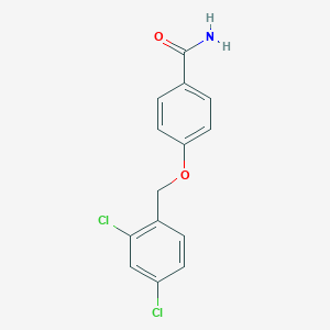 molecular formula C14H11Cl2NO2 B221833 4-[(2,4-Dichlorobenzyl)oxy]benzamide 