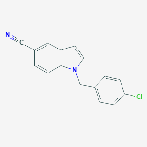 molecular formula C16H11ClN2 B221859 1-(4-chlorobenzyl)-1H-indole-5-carbonitrile 