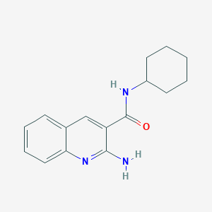 molecular formula C16H19N3O B221907 2-amino-N-cyclohexylquinoline-3-carboxamide 