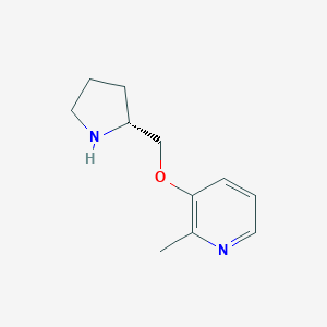 molecular formula C39H38N4O14 B222152 (R)-2-Methyl-3-(2-pyrrolidinylmethoxy)pyridine CAS No. 161417-20-5