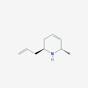 molecular formula C9H15N B222177 (2S,6S)-6-methyl-2-prop-2-enyl-1,2,3,6-tetrahydropyridine CAS No. 175478-18-9