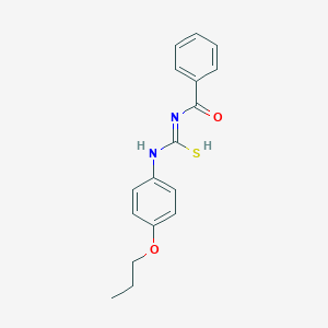 molecular formula C17H18N2O2S B222192 N'-benzoyl-N-(4-propoxyphenyl)carbamimidothioic acid 