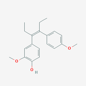 molecular formula C20H24O3 B222214 4-(1-Ethyl-2-(4-methoxyphenyl)-1-butenyl)-2-methoxyphenol CAS No. 171118-25-5