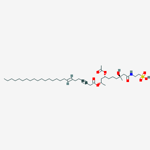 molecular formula C40H71NO9S B222271 2-[[(3S,7R,9S)-7-acetyloxy-3-hydroxy-3-methyl-9-[(E)-pentacos-7-en-3-ynoyl]oxydecanoyl]amino]ethanesulfonic acid CAS No. 185138-92-5