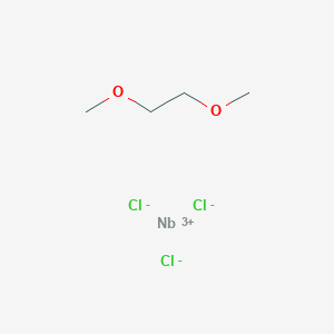 molecular formula C4H10Cl3NbO2 B022228 Niobium,trichloro[1,2-di(methoxy-kO)ethane]- CAS No. 110615-13-9