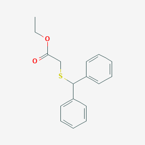 molecular formula C17H18O2S B022233 乙酸2-(二苯甲基硫基)乙酯 CAS No. 63547-23-9