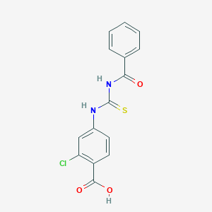 molecular formula C15H11ClN2O3S B222360 2-Chloro-4-{[(phenylcarbonyl)carbamothioyl]amino}benzoic acid 