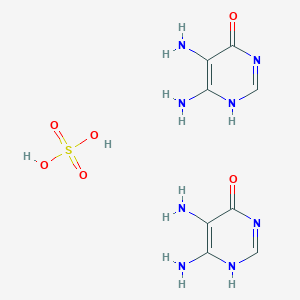 molecular formula C8H14N8O6S B022242 4,5-二氨基-6-羟基嘧啶硫酸盐 CAS No. 102783-18-6