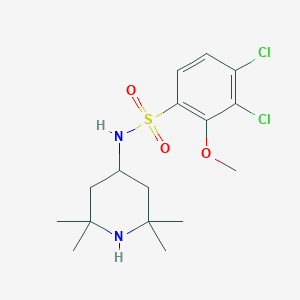 molecular formula C16H24Cl2N2O3S B222487 3,4-dichloro-2-methoxy-N-(2,2,6,6-tetramethylpiperidin-4-yl)benzenesulfonamide 