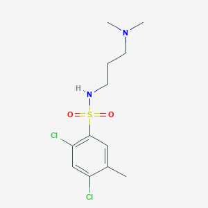 2,4-dichloro-N-[3-(dimethylamino)propyl]-5-methylbenzenesulfonamide