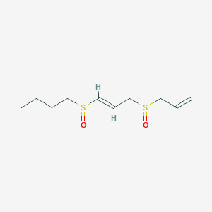 molecular formula C10H18O2S2 B222545 1-((3-(2-Propenylsulfinyl)-1-propenyl)sulfinyl)butane CAS No. 169132-65-4