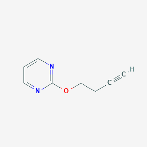 molecular formula C8H8N2O B022262 2-(But-3-yn-1-yloxy)pyrimidine CAS No. 111097-47-3
