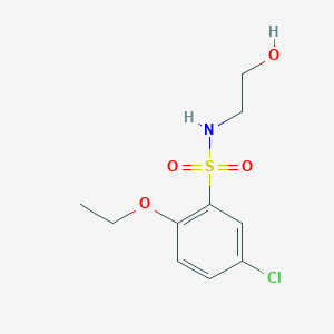 molecular formula C10H14ClNO4S B222628 5-chloro-2-ethoxy-N-(2-hydroxyethyl)benzenesulfonamide 
