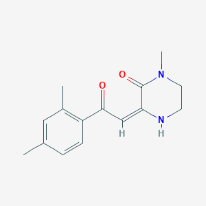 molecular formula C15H18N2O2 B222651 3-(2-(2,4-Dimethylphenyl)-2-oxoethylidene)-1-methylpiperazinone CAS No. 178408-17-8