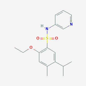 molecular formula C17H22N2O3S B222659 2-ethoxy-4-methyl-5-propan-2-yl-N-pyridin-3-ylbenzenesulfonamide 