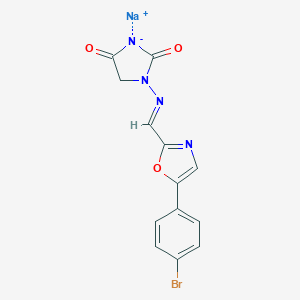molecular formula C13H8BrN4NaO3 B022266 Azumolene sodium anhydrous CAS No. 105336-14-9