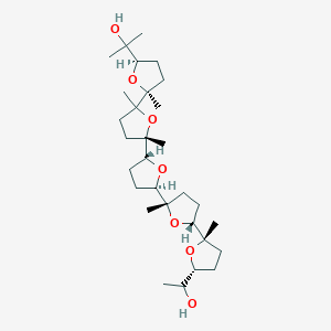 2-[(2R,5S)-5-[(5S)-5-[(2R,5R)-5-[(2S,5R)-5-[(2S,5R)-5-(1-hydroxyethyl)-2-methyloxolan-2-yl]-2-methyloxolan-2-yl]oxolan-2-yl]-2,5-dimethyloxolan-2-yl]-5-methyloxolan-2-yl]propan-2-ol