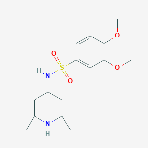 molecular formula C17H28N2O4S B222758 3,4-dimethoxy-N-(2,2,6,6-tetramethylpiperidin-4-yl)benzenesulfonamide 