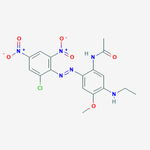 molecular formula C17H17ClN6O6 B222759 2'-(2-Chloro-4,6-dinitrophenylazo)-5'-(ethylamino)-4'-methoxyacetanilide CAS No. 170778-70-8