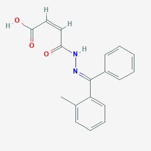 (Z)-4-[(2E)-2-[(2-Methylphenyl)-phenylmethylidene]hydrazinyl]-4-oxobut-2-enoic acid