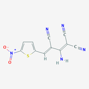 molecular formula C11H5N5O2S B222791 (3Z)-2-amino-4-(5-nitrothiophen-2-yl)buta-1,3-diene-1,1,3-tricarbonitrile CAS No. 179951-64-5