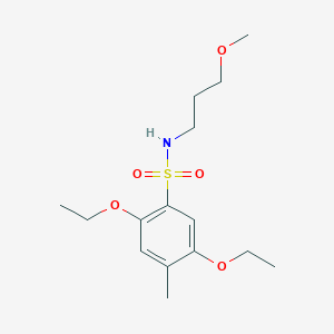 molecular formula C15H25NO5S B222899 2,5-diethoxy-N-(3-methoxypropyl)-4-methylbenzenesulfonamide 