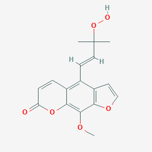 molecular formula C120H179N35O28S B222909 4-(3-Hydroperoxy-3-methyl-1-butenyl)-9-methoxy-7H-furo(3,2-g)(1)benzopyran-7-one CAS No. 160858-31-1