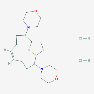 molecular formula C20H36Cl2N2O2S B222921 2,9-Dimorpholino-13-thiabicyclo(8.2.1)tridec-5-ene dihydrochloride CAS No. 174198-14-2