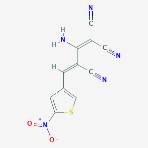 molecular formula C7H11ClN2O B222934 2-Amino-4-(5-nitro-3-thienyl)-1,3-butadiene-1,1,3-tricarbonitrile CAS No. 179951-73-6