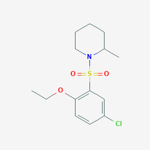 molecular formula C14H20ClNO3S B222965 1-[(5-Chloro-2-ethoxyphenyl)sulfonyl]-2-methylpiperidine 