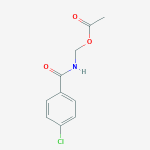 molecular formula C10H10ClNO3 B022310 N-(Acetoxymethyl)-4-chlorobenzamide CAS No. 103369-09-1