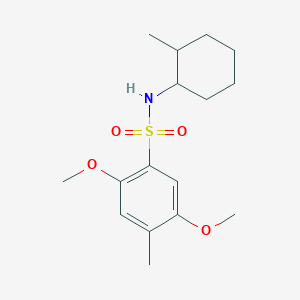 molecular formula C16H25NO4S B223199 2,5-dimethoxy-4-methyl-N-(2-methylcyclohexyl)benzenesulfonamide 