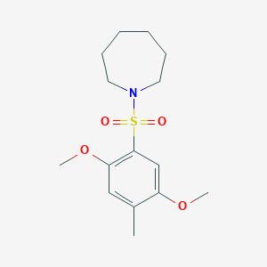 molecular formula C15H23NO4S B223214 1-[(2,5-Dimethoxy-4-methylphenyl)sulfonyl]azepane 