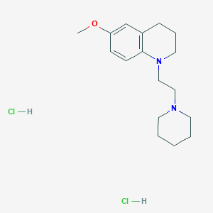 molecular formula C17H28Cl2N2O B022322 Quinoline, 1,2,3,4-tetrahydro-6-methoxy-1-(2-piperidinoethyl)-, dihydrochloride CAS No. 102259-74-5
