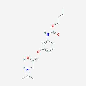 molecular formula C17H28N2O4 B022327 Butyl N-[3-[2-hydroxy-3-(propan-2-ylamino)propoxy]phenyl]carbamate CAS No. 102417-13-0