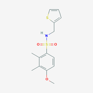 molecular formula C14H17NO3S2 B223276 4-methoxy-2,3-dimethyl-N-(2-thienylmethyl)benzenesulfonamide 