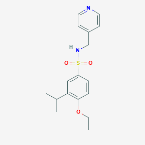 molecular formula C17H22N2O3S B223296 4-ethoxy-3-isopropyl-N-(4-pyridinylmethyl)benzenesulfonamide 