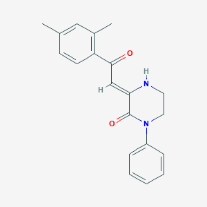 molecular formula C20H20N2O2 B223319 3-(2-(2,4-Dimethylphenyl)-2-oxoethylidene)-1-phenylpiperazinone CAS No. 178408-23-6