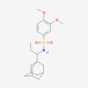molecular formula C21H31NO4S B223343 N-[1-(1-Adamantyl)propyl]-3,4-dimethoxybenzenesulfonamide 