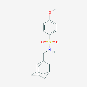 molecular formula C18H25NO3S B223344 N-(1-Adamantylmethyl)-4-methoxybenzenesulfonamide 