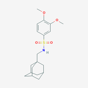 molecular formula C19H27NO4S B223345 N-(1-Adamantylmethyl)-3,4-dimethoxybenzenesulfonamide 