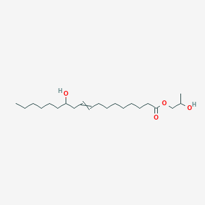 molecular formula C21H40O4 B022335 (R)-12-Hydroxyoleic acid, monoester with propane-1,2-diol CAS No. 26402-31-3