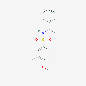 molecular formula C17H21NO3S B223350 4-ethoxy-3-methyl-N-(1-phenylethyl)benzenesulfonamide 