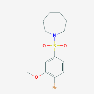 molecular formula C13H18BrNO3S B223378 1-(4-Bromo-3-methoxybenzenesulfonyl)azepane 