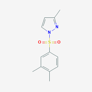 molecular formula C12H14N2O2S B223399 1-[(3,4-dimethylphenyl)sulfonyl]-3-methyl-1H-pyrazole 