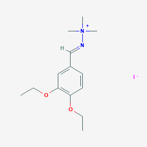molecular formula C14H23IN2O2 B022347 Hydrazinium, 2-(3,4-diethoxybenzylidene)-1,1,1-trimethyl-, iodide CAS No. 102570-94-5