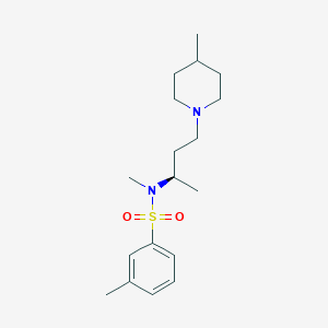 molecular formula C18H31ClN2O2S B223486 N,3-dimethyl-N-[(2R)-4-(4-methylpiperidin-1-yl)butan-2-yl]benzenesulfonamide CAS No. 195199-95-2